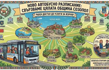 Разписание на автобусните линии в Община Созопол